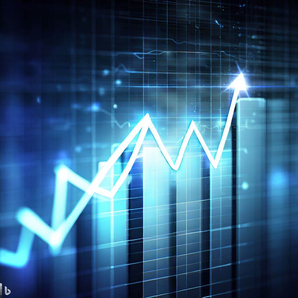 Increasing Graph A graph with a line pointing up.
