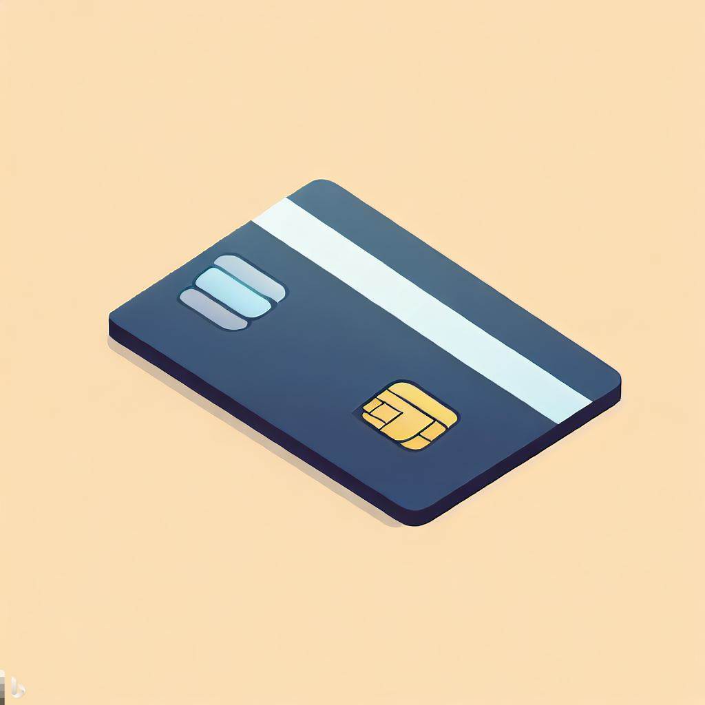 Simple cartoon credit card